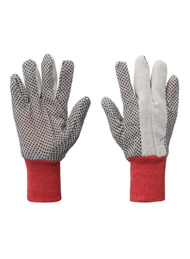 Vaultex Vaultex VDD PVC Dotted gloves White/Red, 751gm/Pack 12 Pairs/Pack  - Image 3