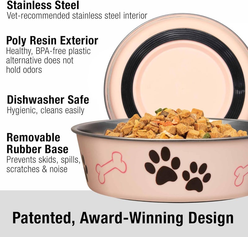 Loving Pets Bella Bowls, Dog Bowls, Medium-Paparazzi Pink - Image 2