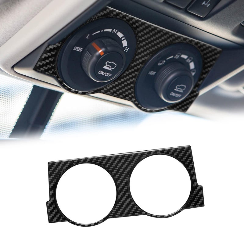 BLAKAYA Compatible with Carbon Fiber FourWheel Drive Switch Panel Interior Accessories for Toyota 4Runner SUV 20102024 1PCS Black