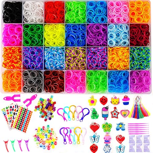 YITOHOP 12080 Loom Bands Set Rubber Bands for Bracelet Making Kit DIY Arts  Crafts Idea Friendship Bracelet Birthday Gift Kits for Kids Girls Boys Creative Art Crafts - Image 1