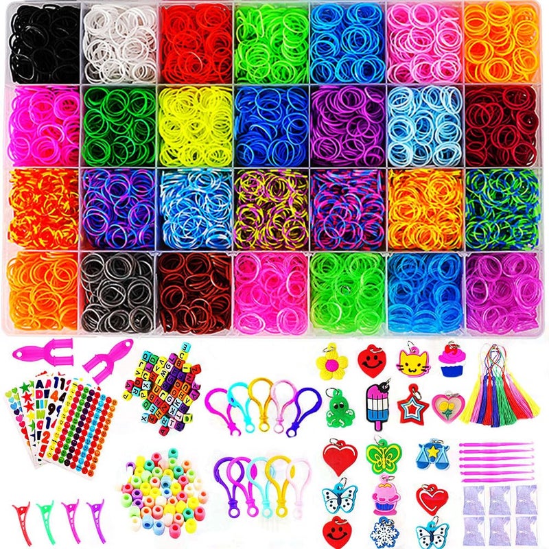 YITOHOP 12080 Loom Bands Set Rubber Bands for Bracelet Making Kit DIY Arts  Crafts Idea Friendship Bracelet Birthday Gift Kits for Kids Girls Boys Creative Art Crafts - Image 2
