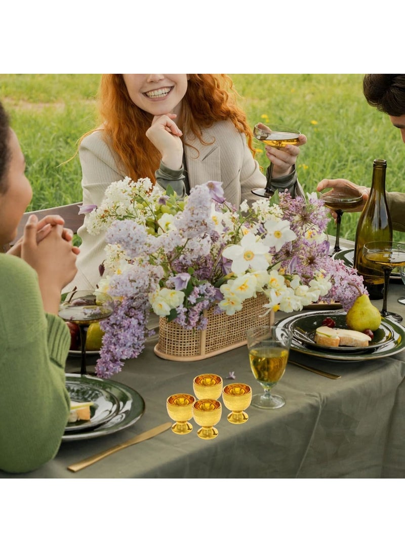 Zikra كوب تقديم ذهبي بوذي، مجموعة من 1 كوب تقديم ماء ذهبي مع إبريق، كأس، كأس صغير، مجموعة شاي تركية كوب زخرفي مع إبريق لتزيين طاولة الشاي - Image 4