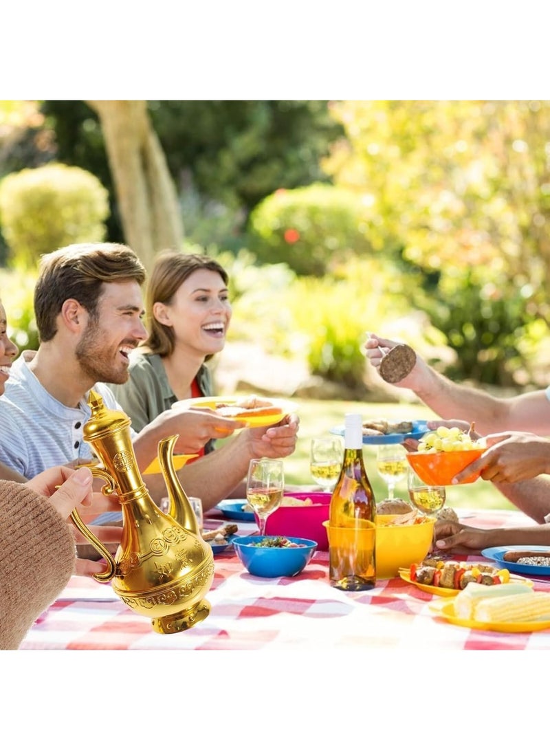 Zikra كوب تقديم ذهبي بوذي، مجموعة من 1 كوب تقديم ماء ذهبي مع إبريق، كأس، كأس صغير، مجموعة شاي تركية كوب زخرفي مع إبريق لتزيين طاولة الشاي - Image 2