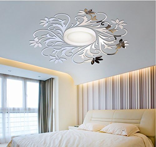 MEYA European Mirror Sticker for ceilling Decoration DIY Top ceilling Mirror Wall Sticker top Lighting The Ceiling Chandelier Around Decorative Mirror Frame Sticker - Image 1