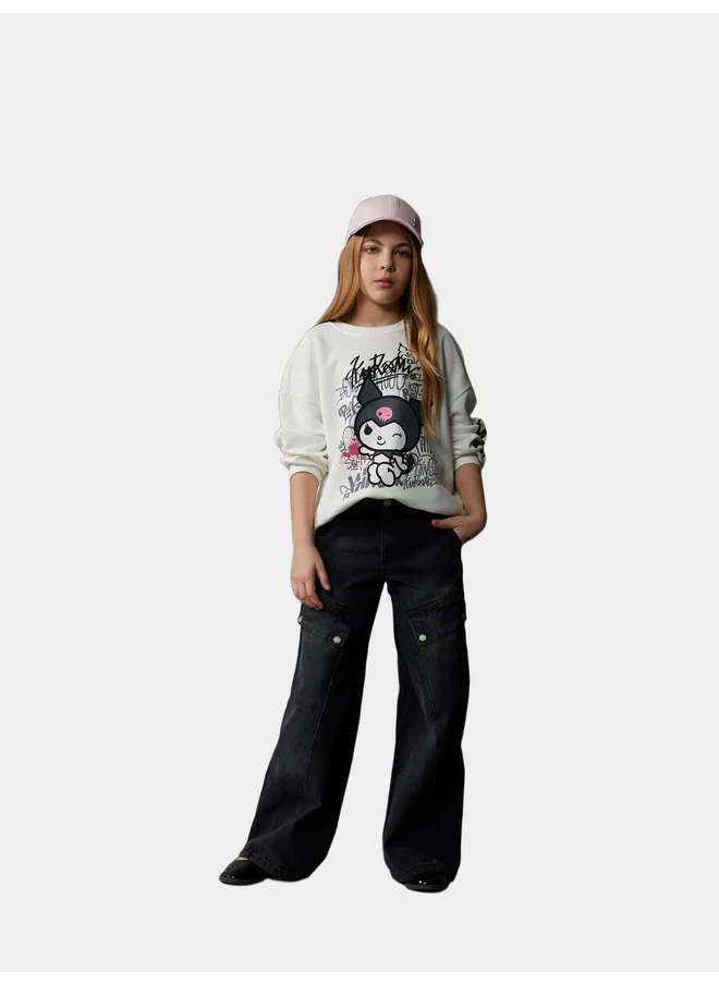 DeFacto DeFacto Kids White Printed long sleeves Hoodie Sweatshirts