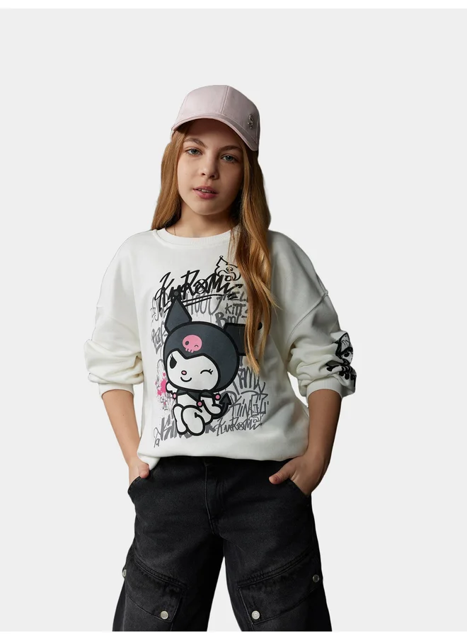 DeFacto DeFacto Kids White Printed long sleeves Hoodie Sweatshirts