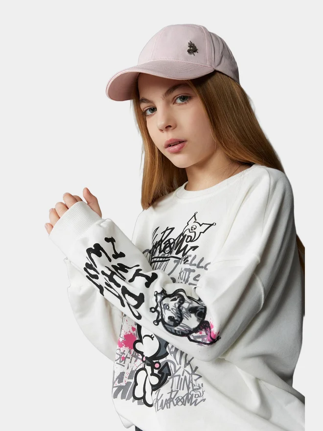 DeFacto DeFacto Kids White Printed long sleeves Hoodie Sweatshirts