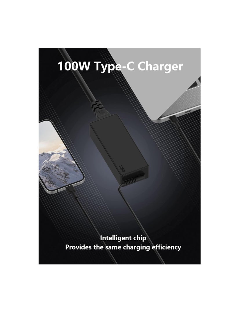 Terabyte Universal Laptop Charger PD 100W 90W USB C Power Adapter, Type C Power Supply Cord for MacBook Lenovo Dell HP Gateway Asus Acer Samsung LG Sony Monitor TV and More Type C Devices C0077 - Image 2