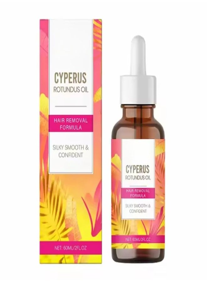 nyuta Cyperus Post Hair Removal Essential Oil 60 ml | Soothing & Moisturizing Plant Based Skin Care | Reduces Redness, Nourishes & Calms Skin After Waxing, Shaving & Epilation - Image 1