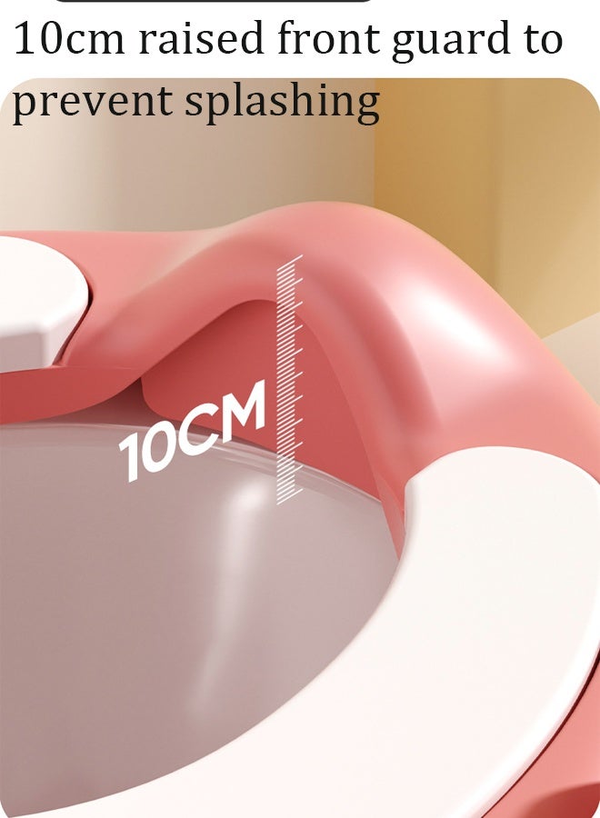 Berma Baby مقعد مرحاض لتدريب الأطفال على استخدام المرحاض مع مقابض مبطنة ناعمة، مجموعة راقية، تصميم مزدوج مضاد للانزلاق وواقي من الرذاذ للأولاد والبنات - Image 4