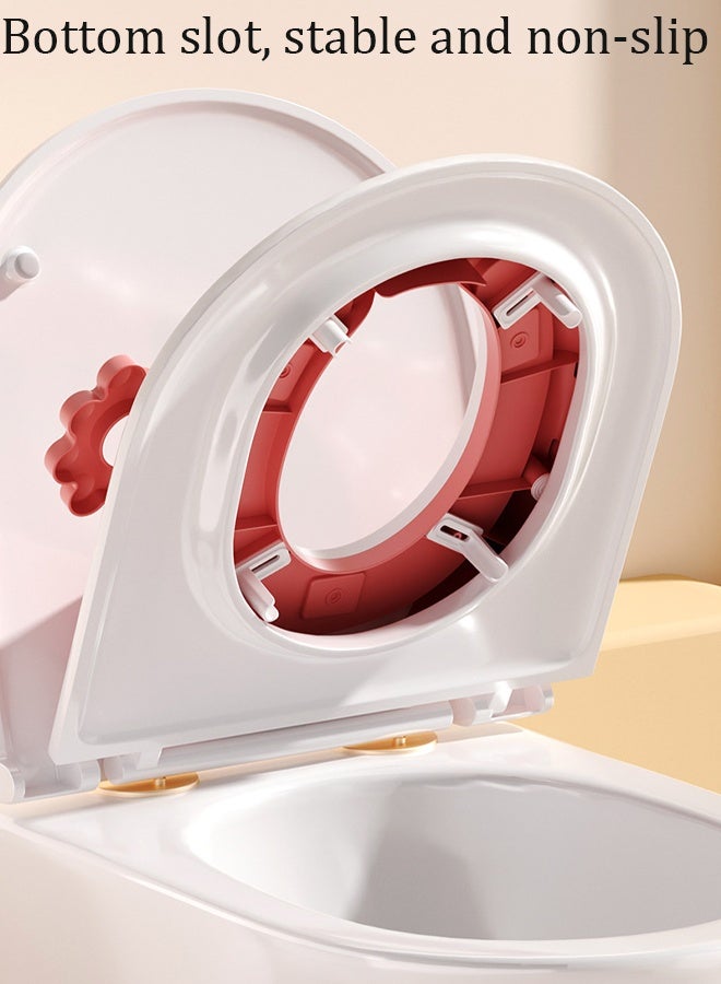 Berma Baby مقعد مرحاض لتدريب الأطفال على استخدام المرحاض مع مقابض مبطنة ناعمة، مجموعة راقية، تصميم مزدوج مضاد للانزلاق وواقي من الرذاذ للأولاد والبنات - Image 3