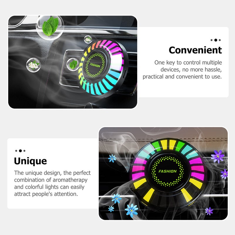 Car Fragrance Diffuser Atmosphere Light Automotive Vent Clip - Image 3