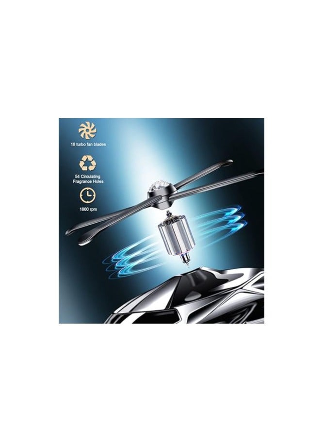 Solar Powered Car Diffuser Helicopter Red - Image 3