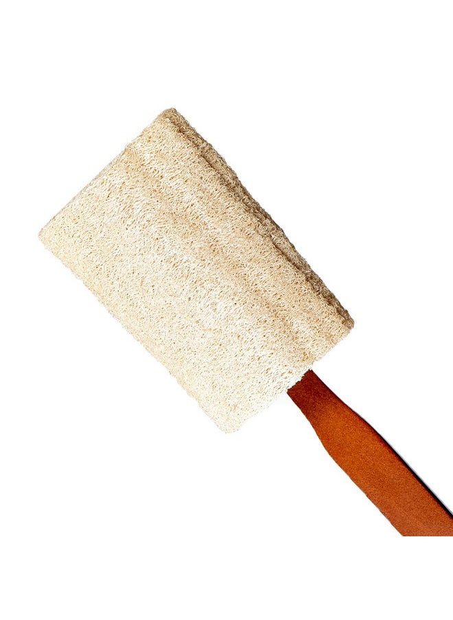 Brushman - Body Loofah Bath Brush With Long Wooden Handle Back Brush For Men & Women Shower Sponge Body Back Scrubber Gentle Exfoliator Wet & Dry Brushing(Ecp208) - Image 1