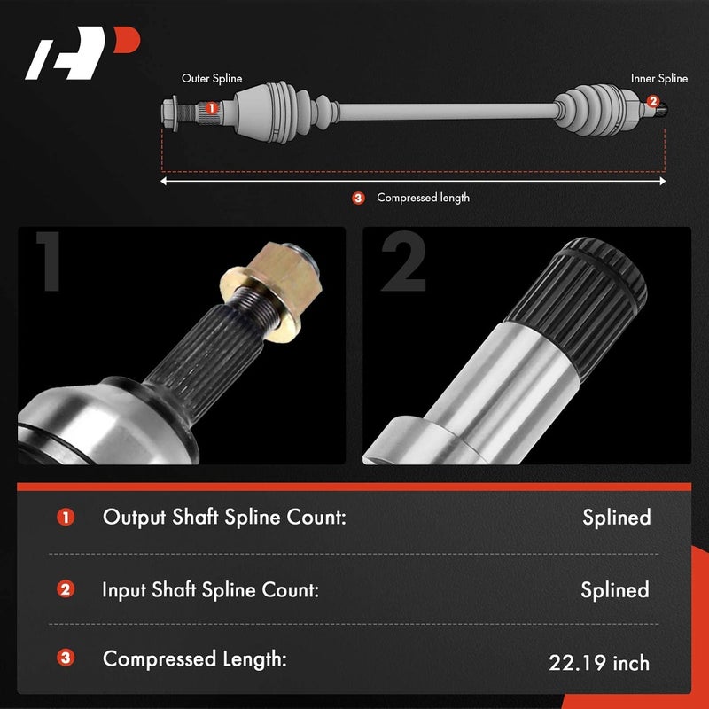A-Premium Front Left CV Axle Shaft Assembly for Suzuki Swift - Image 2