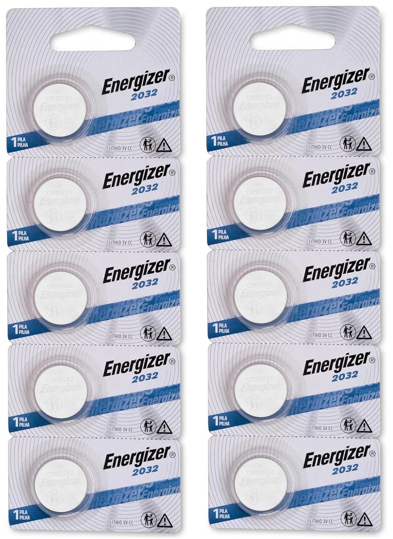 Energizer 10 Pieces CR2032 Lithium Coin Cell Battery 3V  - Image 1