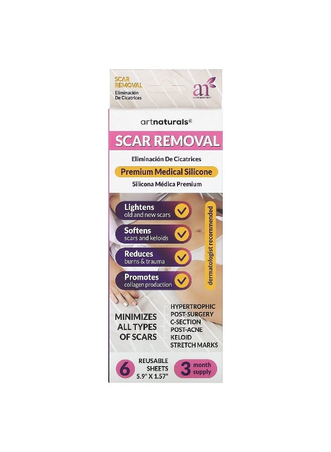 art naturals artnaturals, Scar Removal, 6 Reusable Sheets  - Image 1