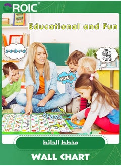 GROIC Educational Toys for Kids,Interactive Alphabet Wall Chart Learning ABC Poster for Kids,ABC Baby Learning Toys,Talking ABC Poster,STEM Toy  - Image 3