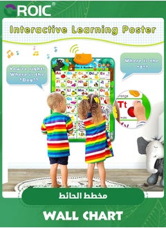 GROIC Educational Toys for Kids,Interactive Alphabet Wall Chart Learning ABC Poster for Kids,ABC Baby Learning Toys,Talking ABC Poster,STEM Toy  - Image 4