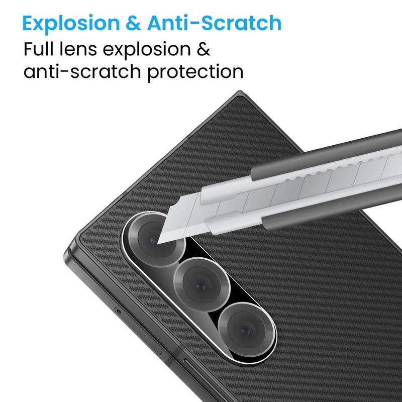 FIRST MART Premium Camera Lens Protection For Samsung Galaxy Z Fold 6 (7.6 Inches) With Edge To Edge Coverage (Full Black) (Pack of 1) - Image 3