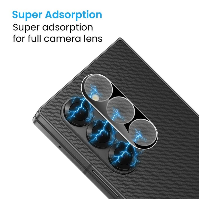 FIRST MART Premium Camera Lens Protection For Samsung Galaxy Z Fold 6 (7.6 Inches) With Edge To Edge Coverage (Full Black) (Pack of 1) - Image 2