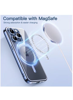 Houmt iPhone 15 Pro Case Electroplated Magnetic Case Support Wireless Charging Transparent Camera Lens Protector Shockproof iPhone 15 Pro Magsafe Cover 6.1 Inch  - Image 4