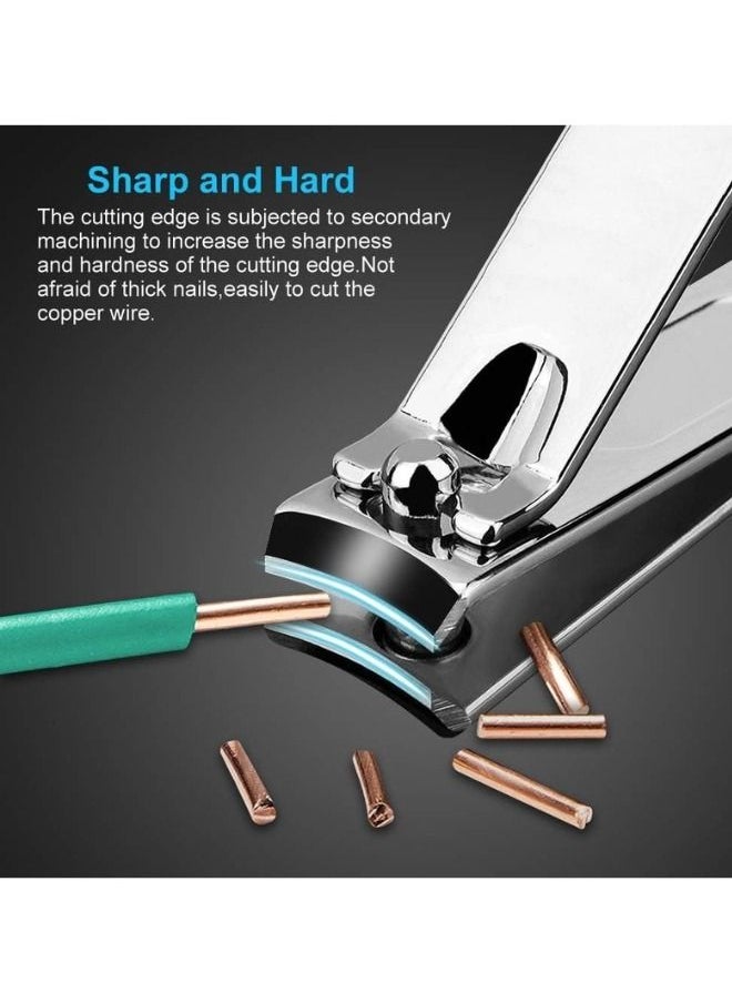 daroge 18 Pieces Stainless Steel Nail Clippers Manicure And Pedicure Set Black  - Image 5