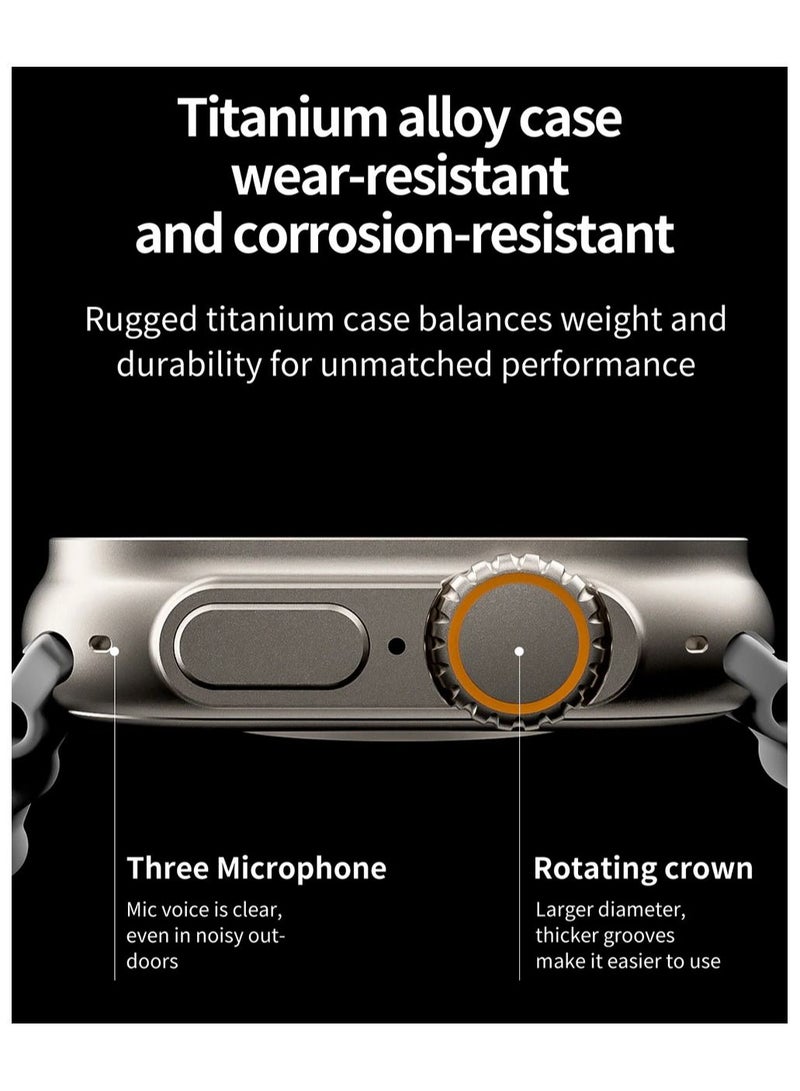 ساعة ذكية Ultra 8 Smartwatch Series ultra I S8 مقاس 49 مللي متر وشاشة 1.99 بوصة 4 لعبة صغيرة أشرطة مزدوجة فائقة ساعة ذكية مع حزام من السيليكون