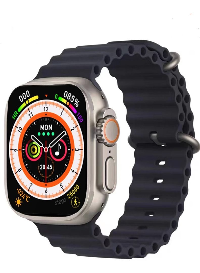 ساعة ذكية Ultra 8 Smartwatch Series ultra I S8 مقاس 49 مللي متر وشاشة 1.99 بوصة 4 لعبة صغيرة أشرطة مزدوجة فائقة ساعة ذكية مع حزام من السيليكون