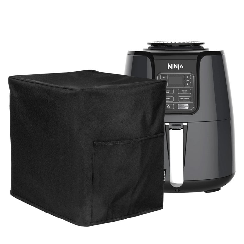 غطاء قلاية هوائية كروتيلو مع جيوب تخزين 4 كوارت غطاء غبار قلاية سوداء حقيبة سفر