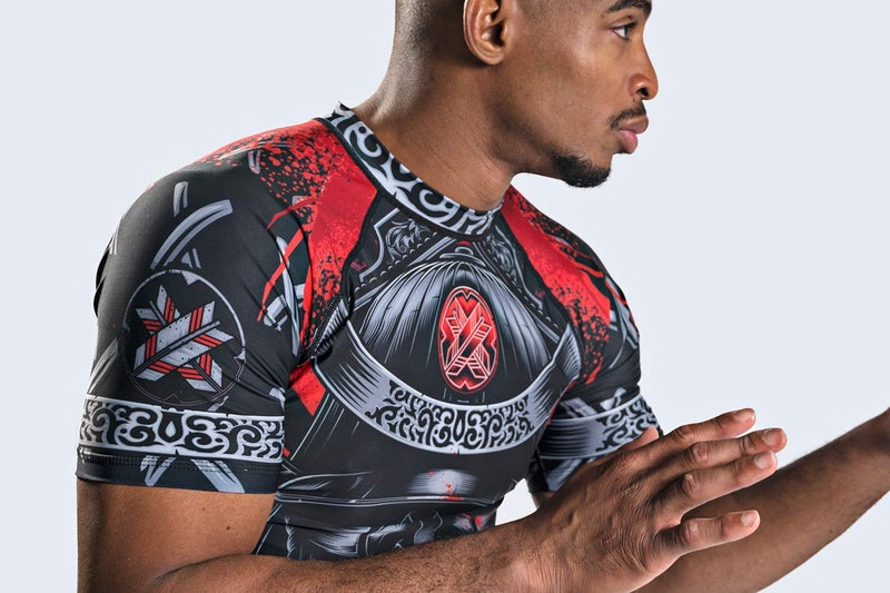 Ronin Brand Ronin Samurai Blackout Ghost Rash Guard Base Layer Compression Shirt for BJJ MMA Grappling (Med) - Image 5