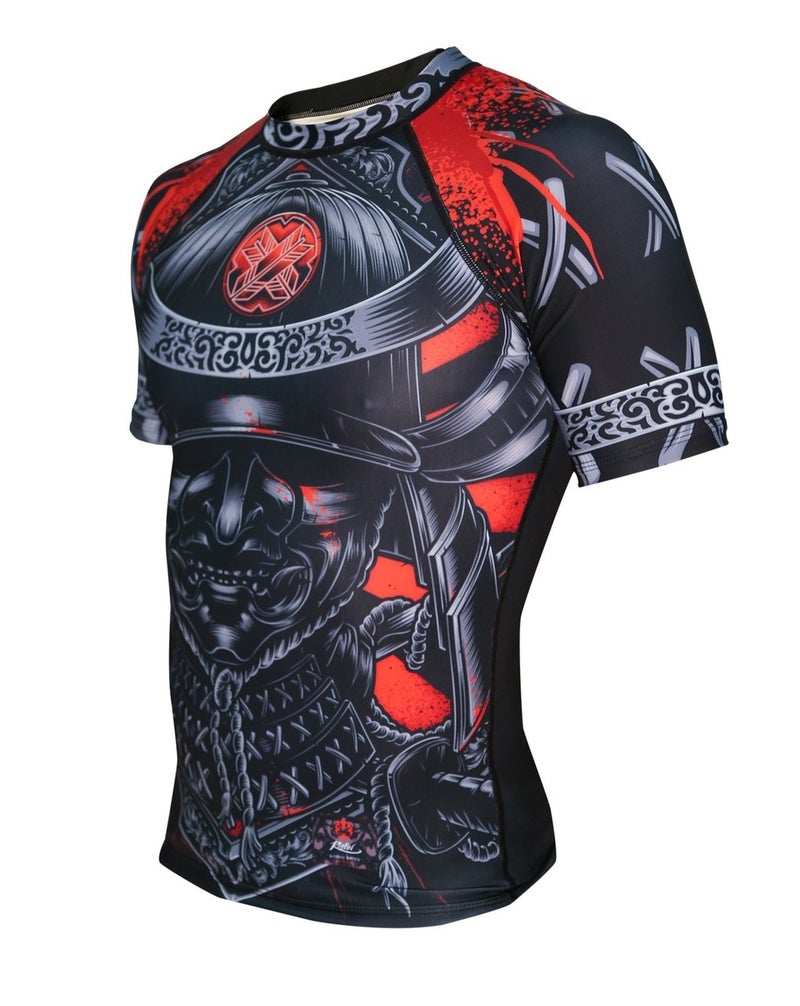Ronin Brand Ronin Samurai Blackout Ghost Rash Guard Base Layer Compression Shirt for BJJ MMA Grappling (Med) - Image 4