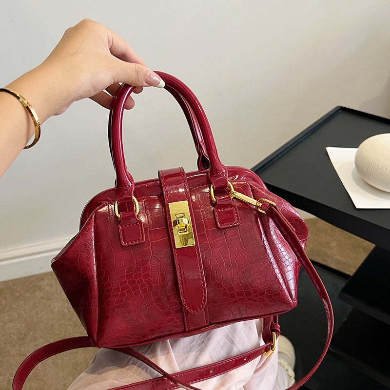 Women'S Bag Exquisite Crossbody Light Luxury Handbag Texturized Stone Pattern Large Capacity High Value Shoulder Bag - Image 4