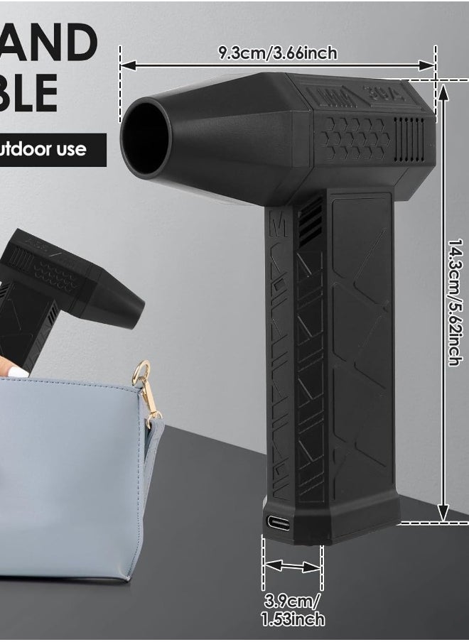 DUSALA Mini Jet Fan Electric Air Blower Gun & Small Hand Fan with Turbo Blades , Super Power AirDuster, 130,000 RPM Wind Speed 52m/s New Portable Turbo Violent  - Image 4