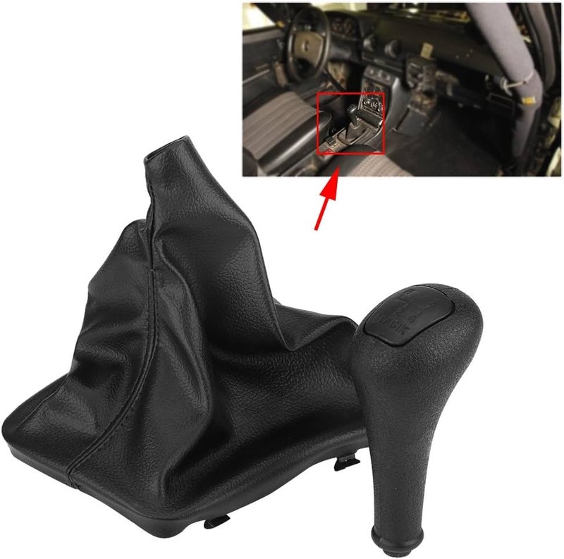 woobles 4 Speed Gear Stick Shift Knob + Gaiter Boot Cover for Benz W123 W140 W20 C - Image 2