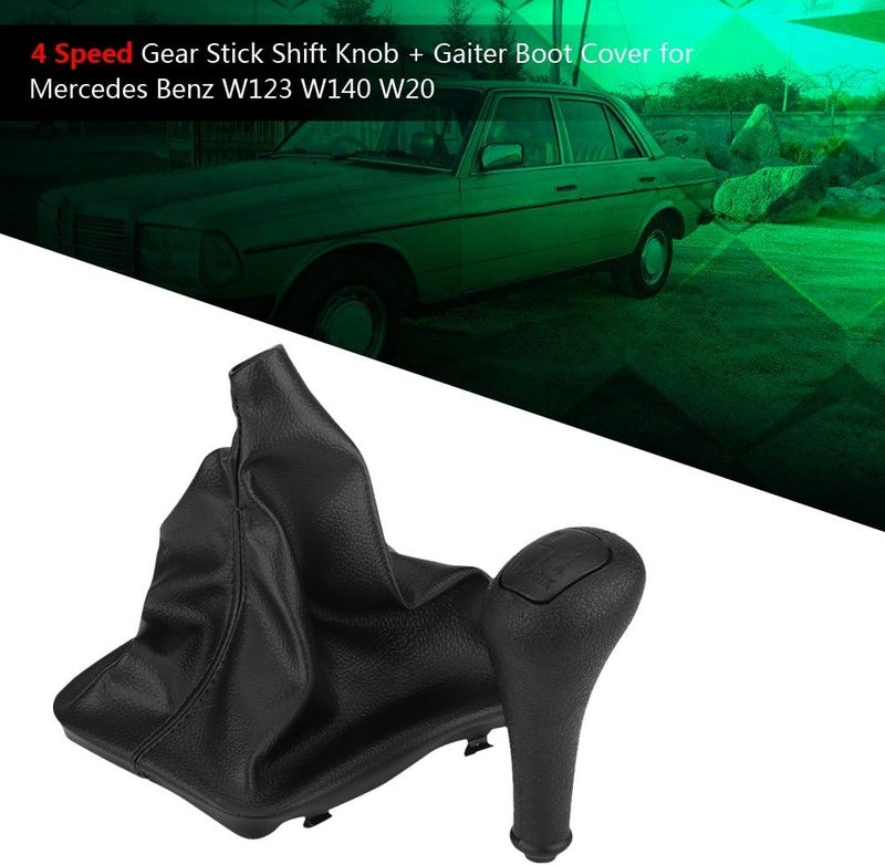 woobles 4 Speed Gear Stick Shift Knob + Gaiter Boot Cover for Benz W123 W140 W20 C - Image 4