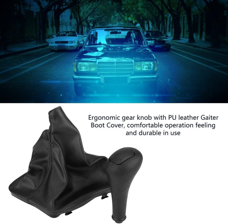 woobles 4 Speed Gear Stick Shift Knob + Gaiter Boot Cover for Benz W123 W140 W20 C - Image 3