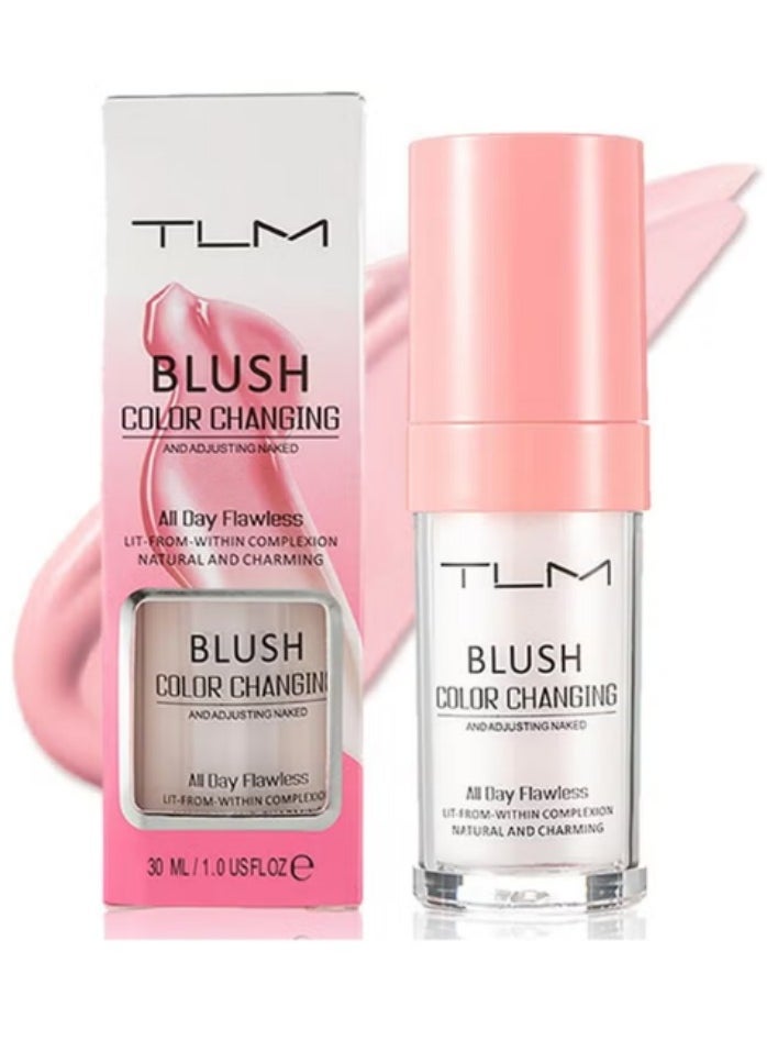 TLM أساس تLM المتغير اللون لدرجات البشرة المختلفة، كريم تصحيح تLM، كريم BB للماكياج السائل المرطب، أحمر خدود متغير اللون يدوم طوال اليوم، أحمر خدود سائل متغير الحرارة  - Image 1