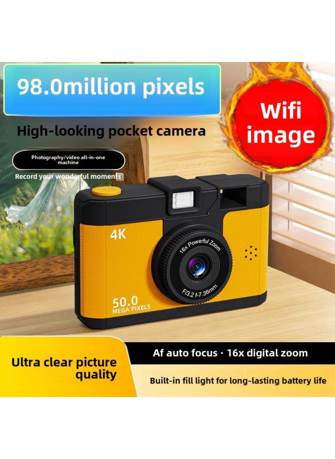 Generic Ccd Camera Hd Dual Camera Student Party Campus Version Photo Travel Digital Camera Birthday Gift-Body Color:M16 Milk Powder White  2-year Warranty - 64g Memory Card  Store Manager Recommend  - Image 4