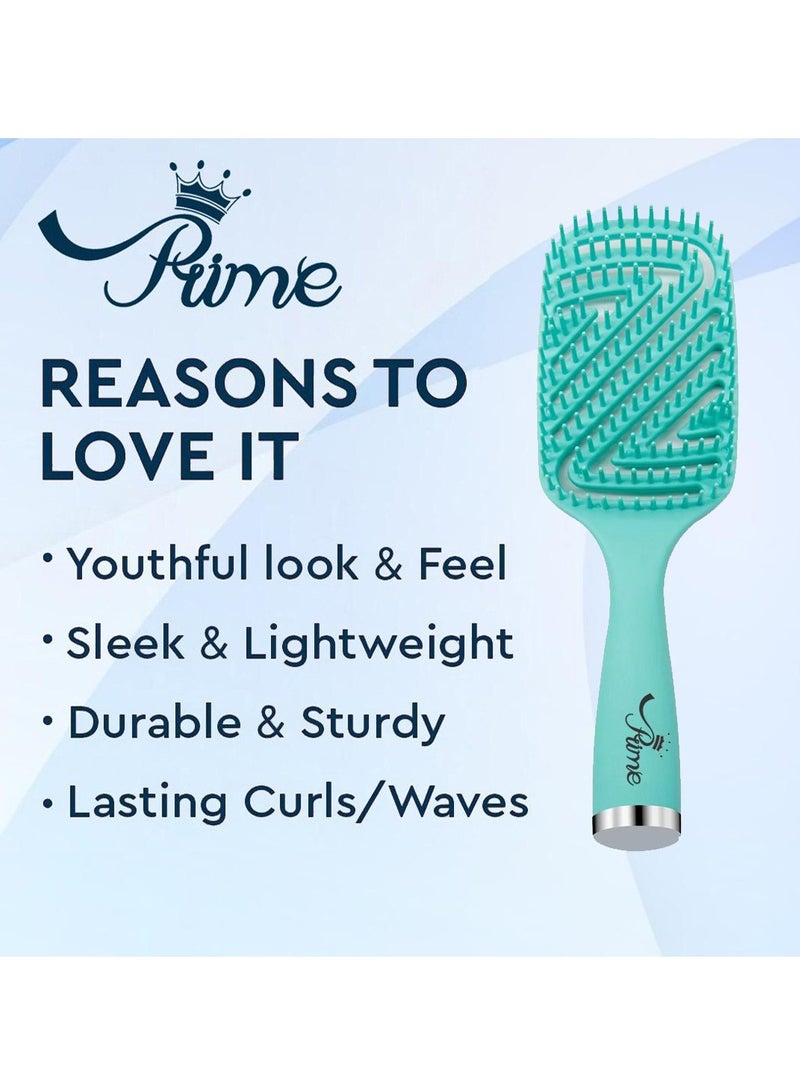 Prime Wet Curly Detangling HairBrush & Hair Scalp Massage Comb Easy to Clean Comb Styling Curling Straightening Tools for Salon Home Use - Image 4