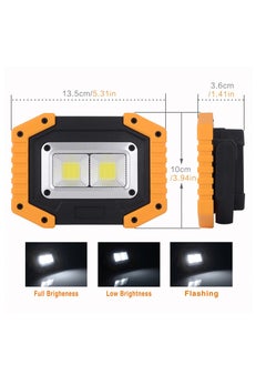 LED Work Light 2 COB 30W 1500LM Rechargeable Portable Waterproof LED Flood Lights for Outdoor Camping Hiking Emergency Car Repairing Household and Job Site Lighting - pzsku/ZA85A369AEBCFAB855DB4Z/45/_/1721722510/98e24c17-4bb2-43f4-90c1-1ceddca8fdfa