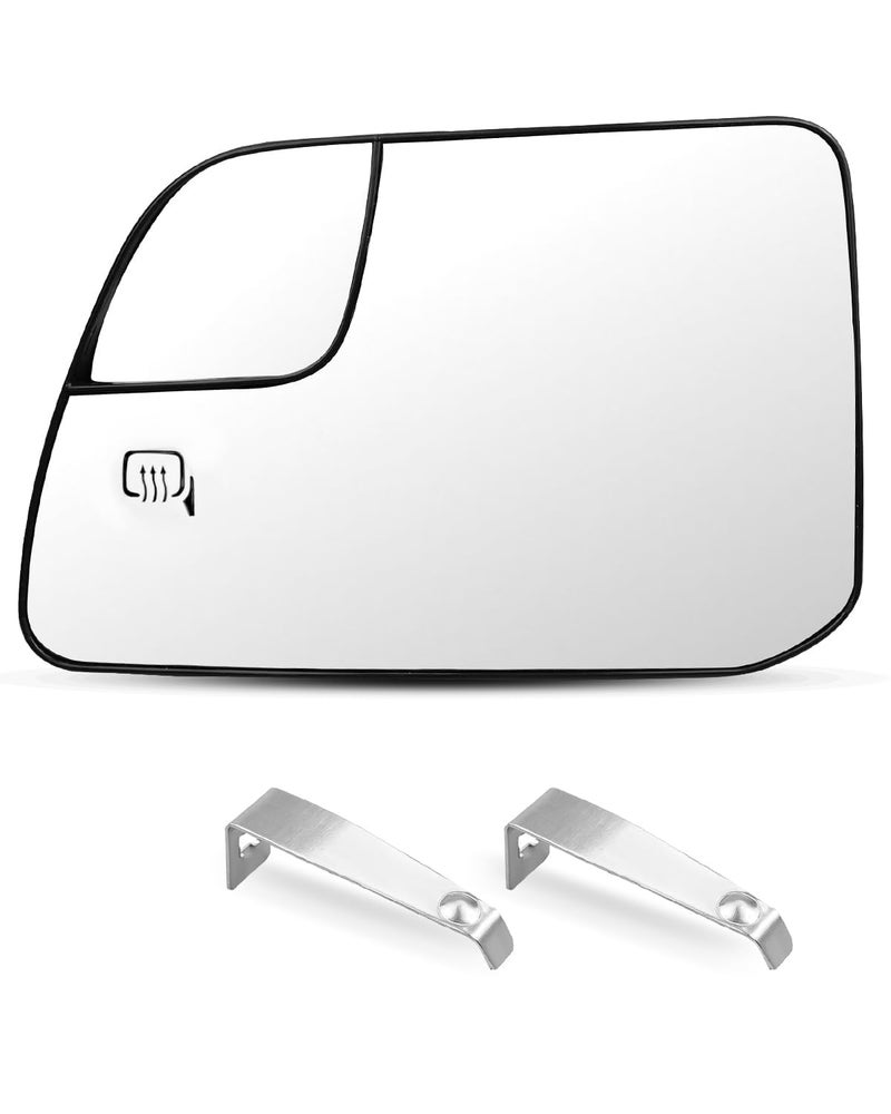 تيكساينس زجاج المرآة المدفأة على جانب السائق من TIKSCIENCE بديل لفورد إيدج MKX 2011-2014، زجاج مرآة جانبية محدب مع حامل خلفي - Image 1