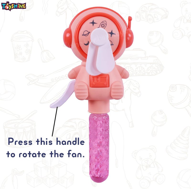 Toyshine عصا مروحة فقاعات يدوية بموضوع الفضاء للأطفال هدايا حفلات أنشطة خارجية وداخلية للأولاد والبنات 3+ سنوات برتقالية - Image 5