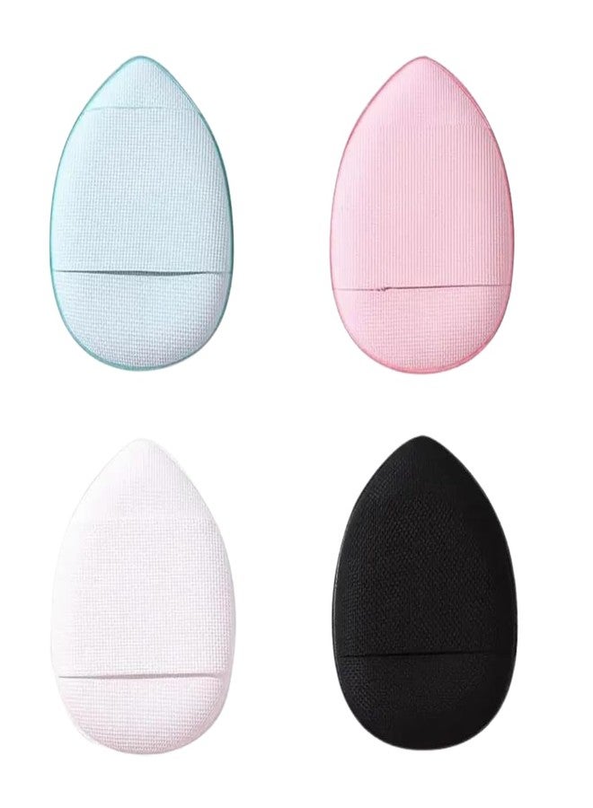 BELISMA Mini Finger Powder Puffs (4 Pcs) | Precision Makeup Sponge Set | Soft Beauty Blenders for Face & Under Eye | Multicolored, Reusable - Image 1