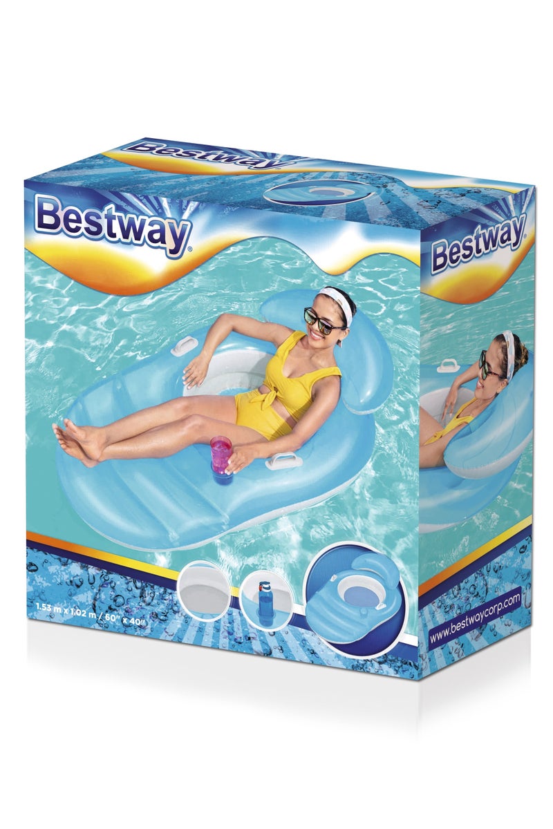 Bestway Bestway Lounge Luxe Relaxer Pool Float 153x102Cm | Inflatable Ride-on | Pool Float | Summer Water Toy | Pool & Beach Toy - Image 1