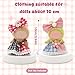 WALLFID Mini Doll Clothes for 10cm Dolls Fashion Outfits Accessories Set Compatible with Pin for Love Series Mix Match for DressUp Display Role Play Photos No Doll Coffee Dress - Image 4