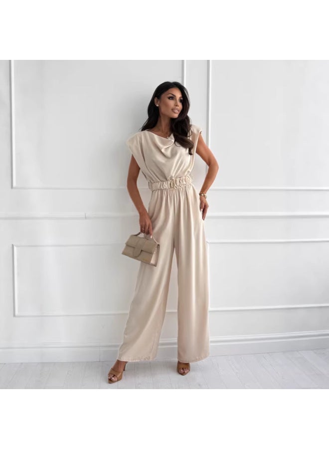 Best-seller European And American Women's Clothing Sourcing Independent Site Summer New Solid Color Casual Jumpsuit