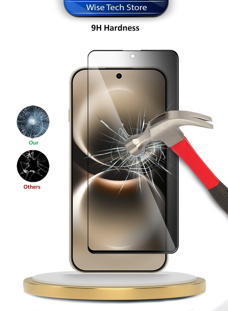 Wtech Huawei nova 15 Max 4G 2026 Premium E2E Series Privacy Full Glue Full Cover Tempered Glass Screen Protector (MSGECP) - Clear/Black - Image 3