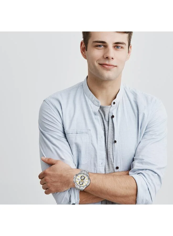 Lee Cooper LEE COOPER LC08087.330 Men's Multi Function Display Watch & Metal Strap Silver