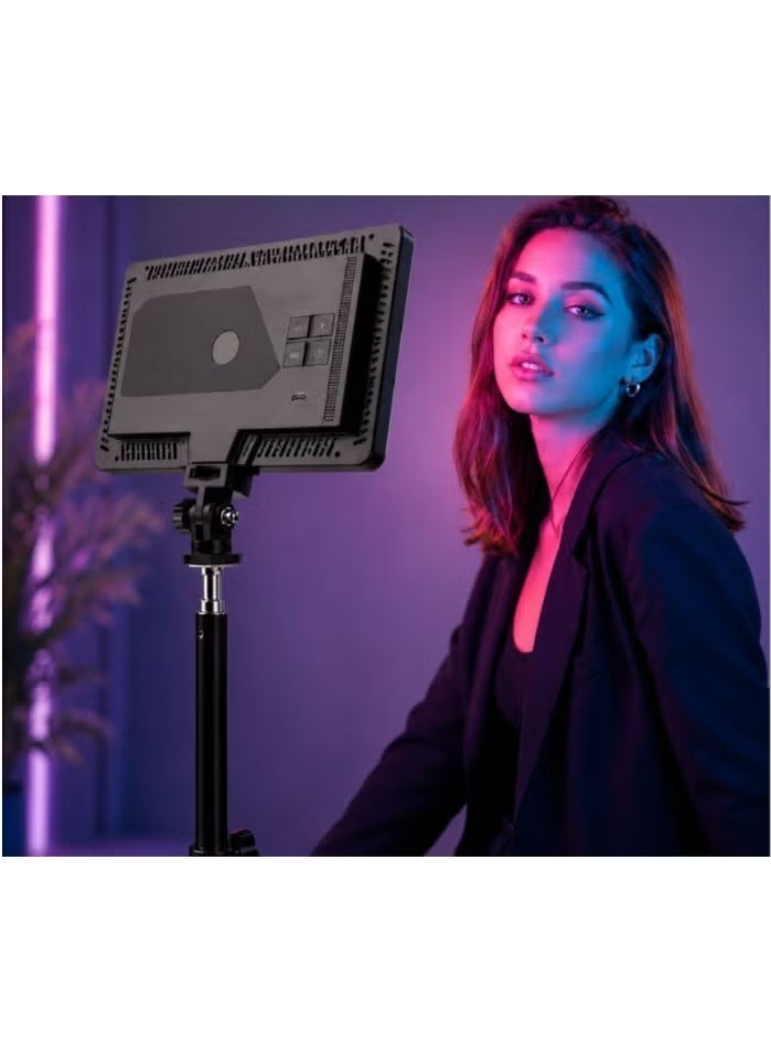 بلوكاما Plokama U480 Pro 20W RGB LED ملء الضوء، ضوء فيديو للتصوير الفوتوغرافي قابل لإعادة الشحن - Image 2